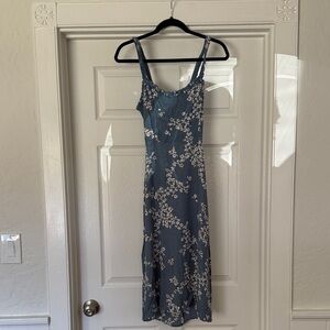 Faithfull the Brand Blue Floral Midi Dress